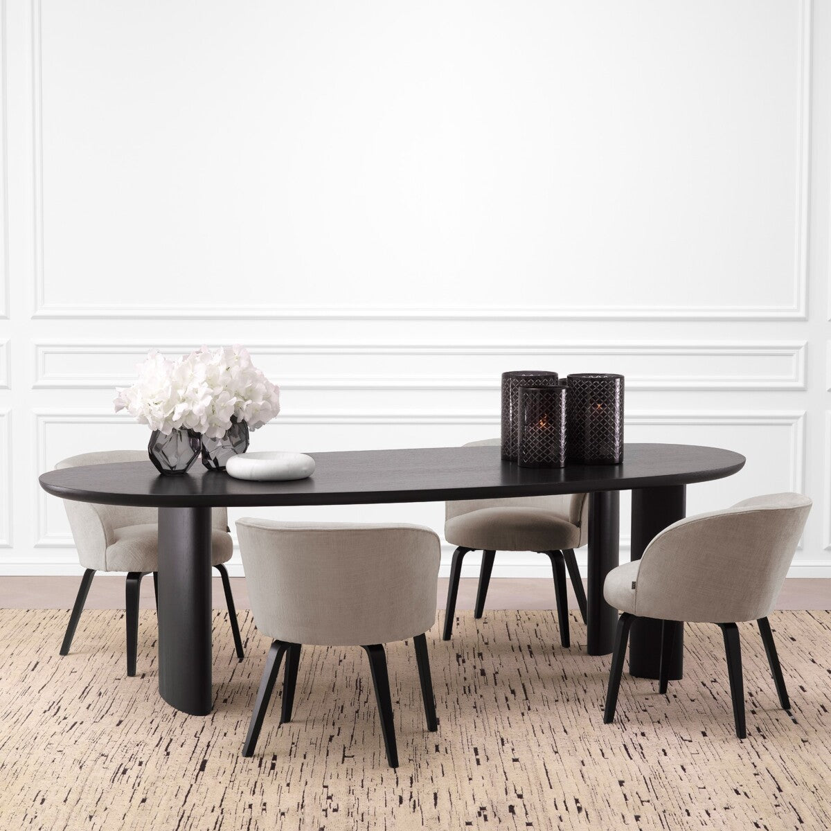 Dining chair Eichholtz Vichy Sisley grey grijze eetkamerstoel