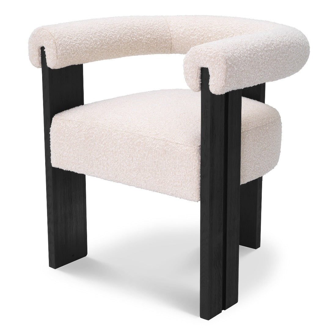 Dining chair Eichholtz Percy bouclé cream eetkamerstoel