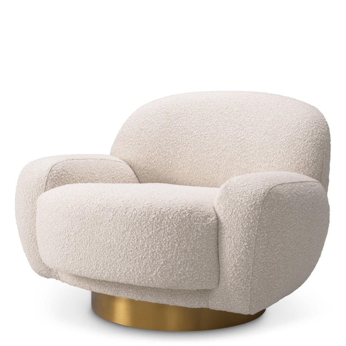 Swivel chair Eichholtz Udine bouclé cream