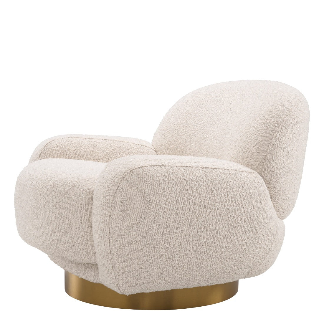 Swivel chair Eichholtz Udine bouclé cream