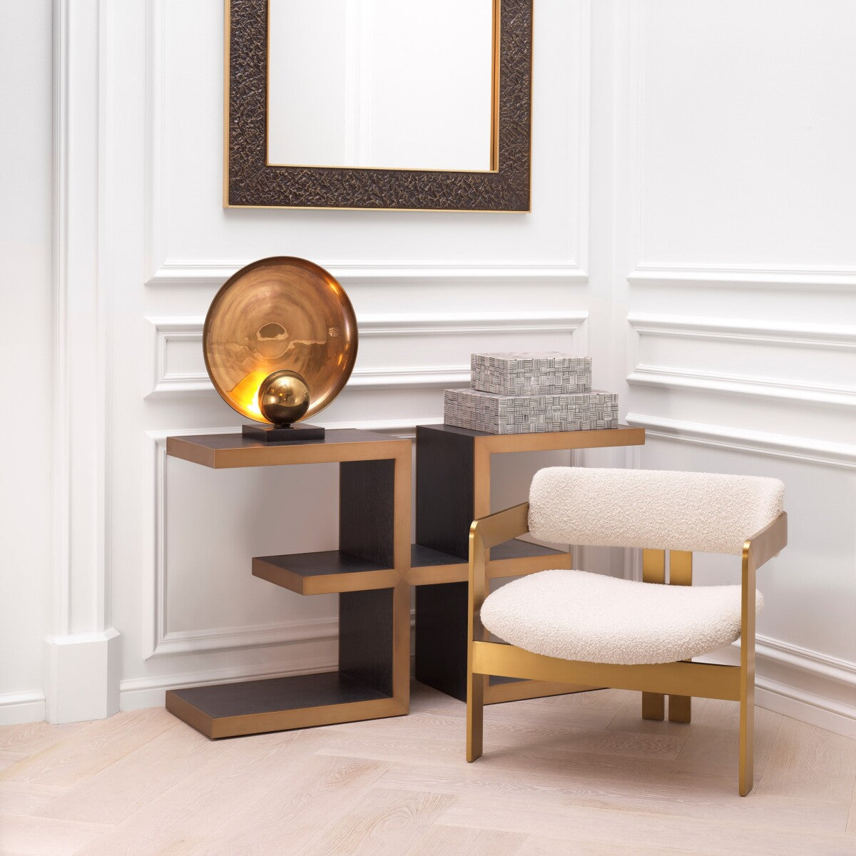 Eichholtz armchair Donato bouclé cream