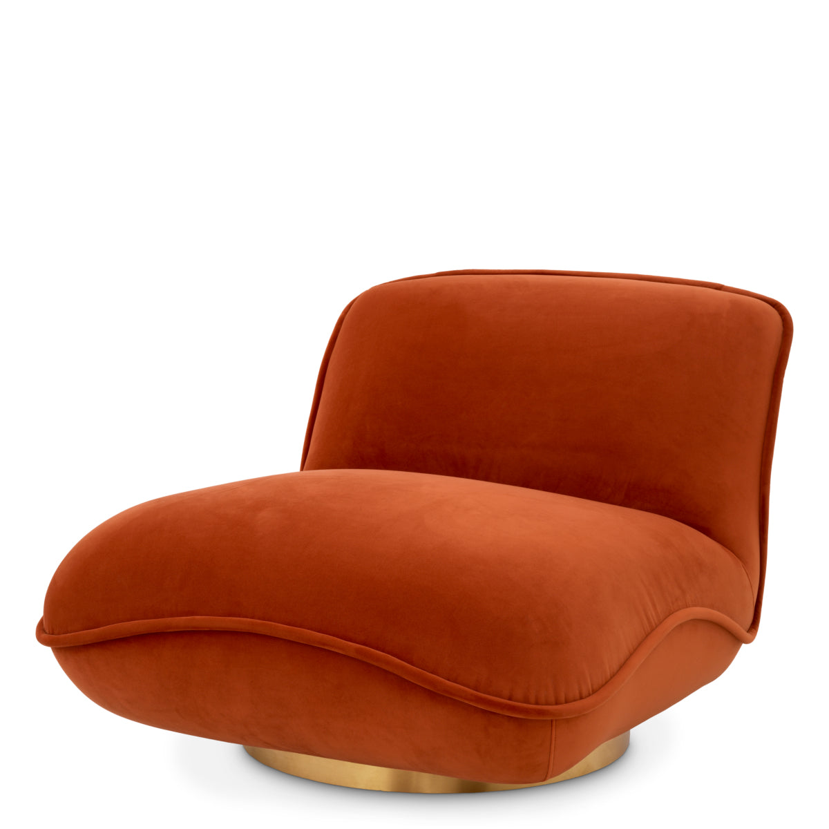Drehstuhl Eichholtz Relax Orange Samt