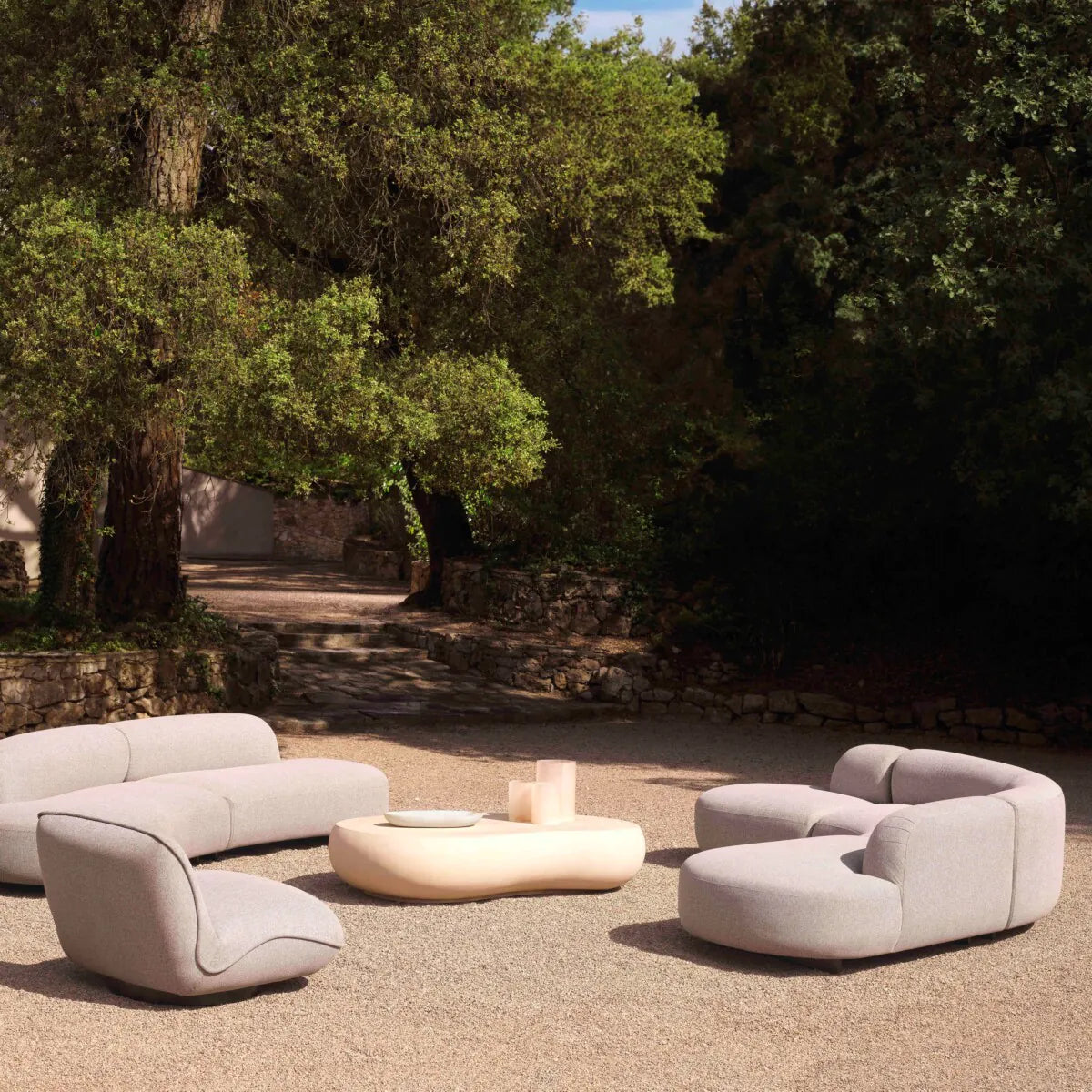 Outdoor-Sofa Eichholtz Björn L mauritius grau