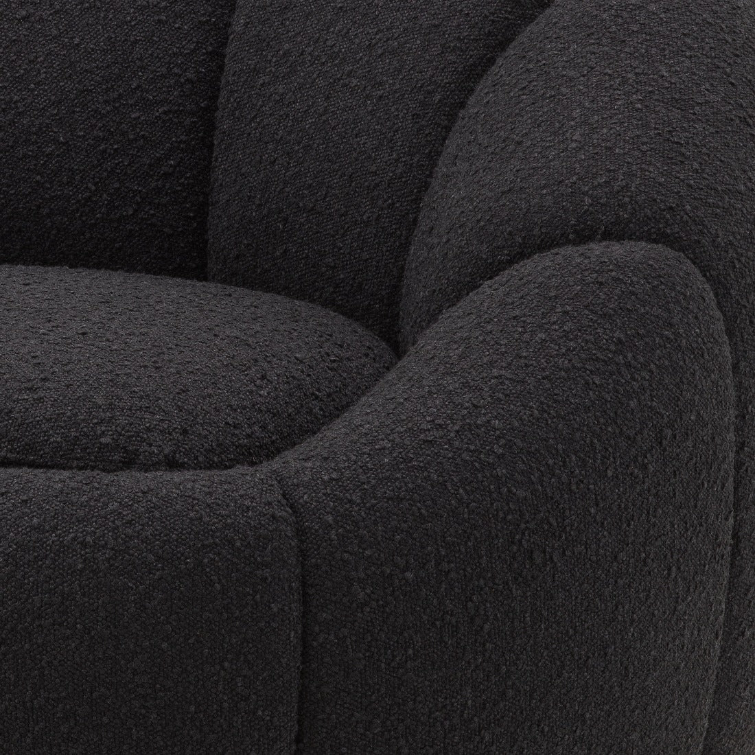 Swivel chair Eichholtz Inger Bouclé black