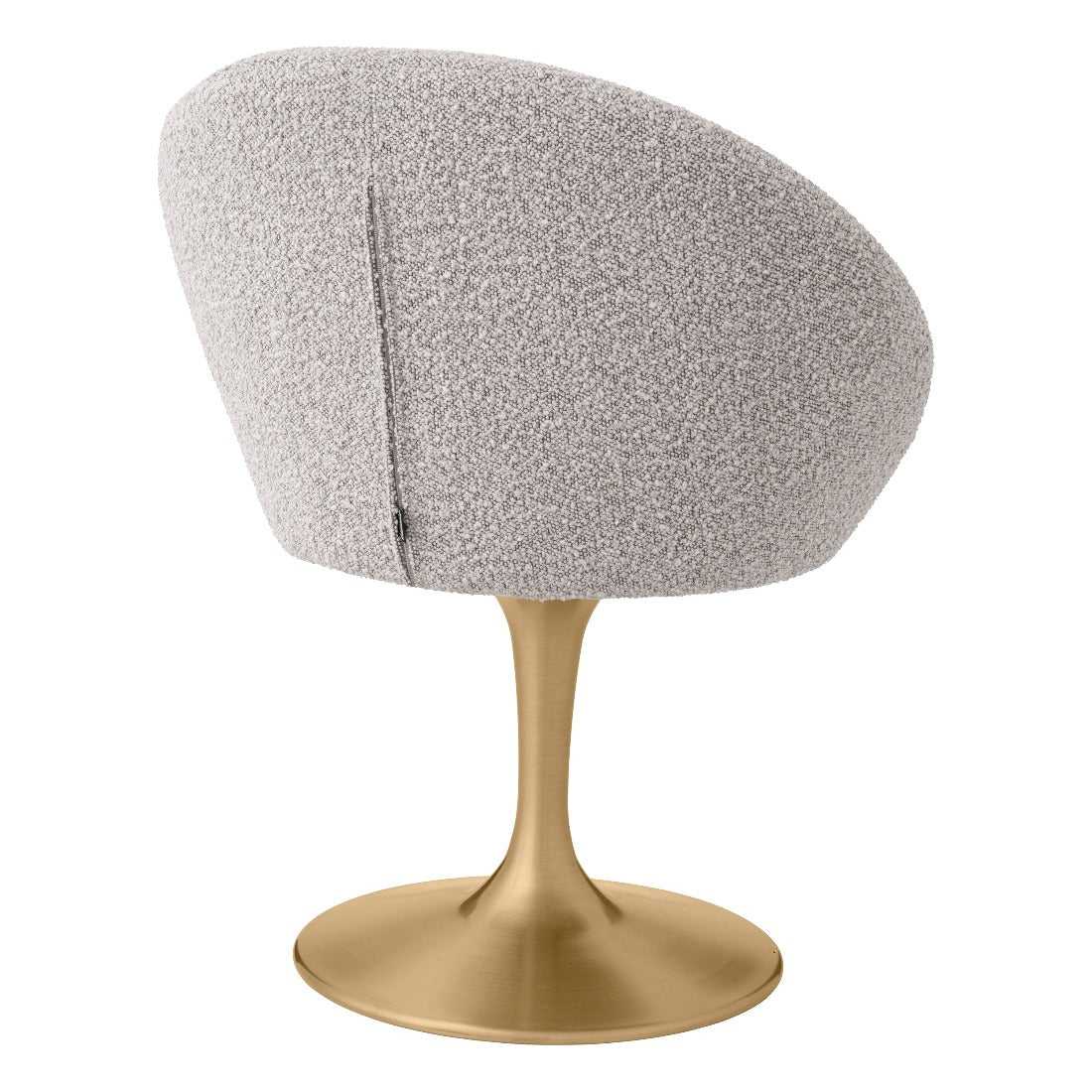 Dining chair Eichholtz O'neill bouclé grey swivel