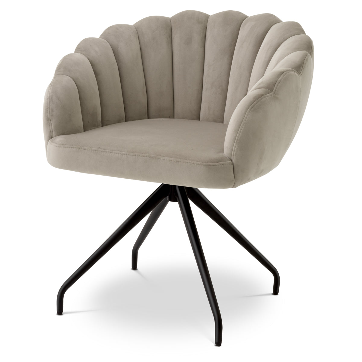 Dining chair Eichholtz Luzern greige eetkamerstoel velvet