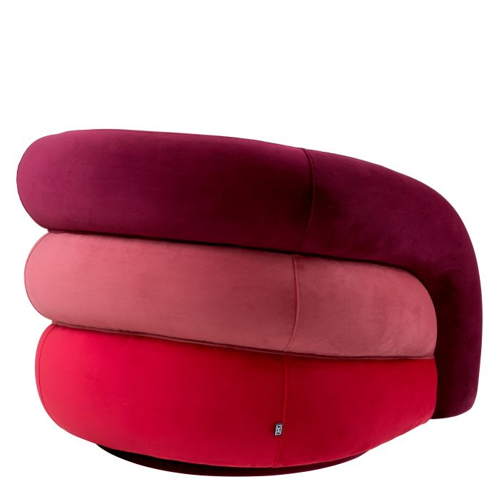 swivel chair draai fauteuil eichholtz novelle velvet red