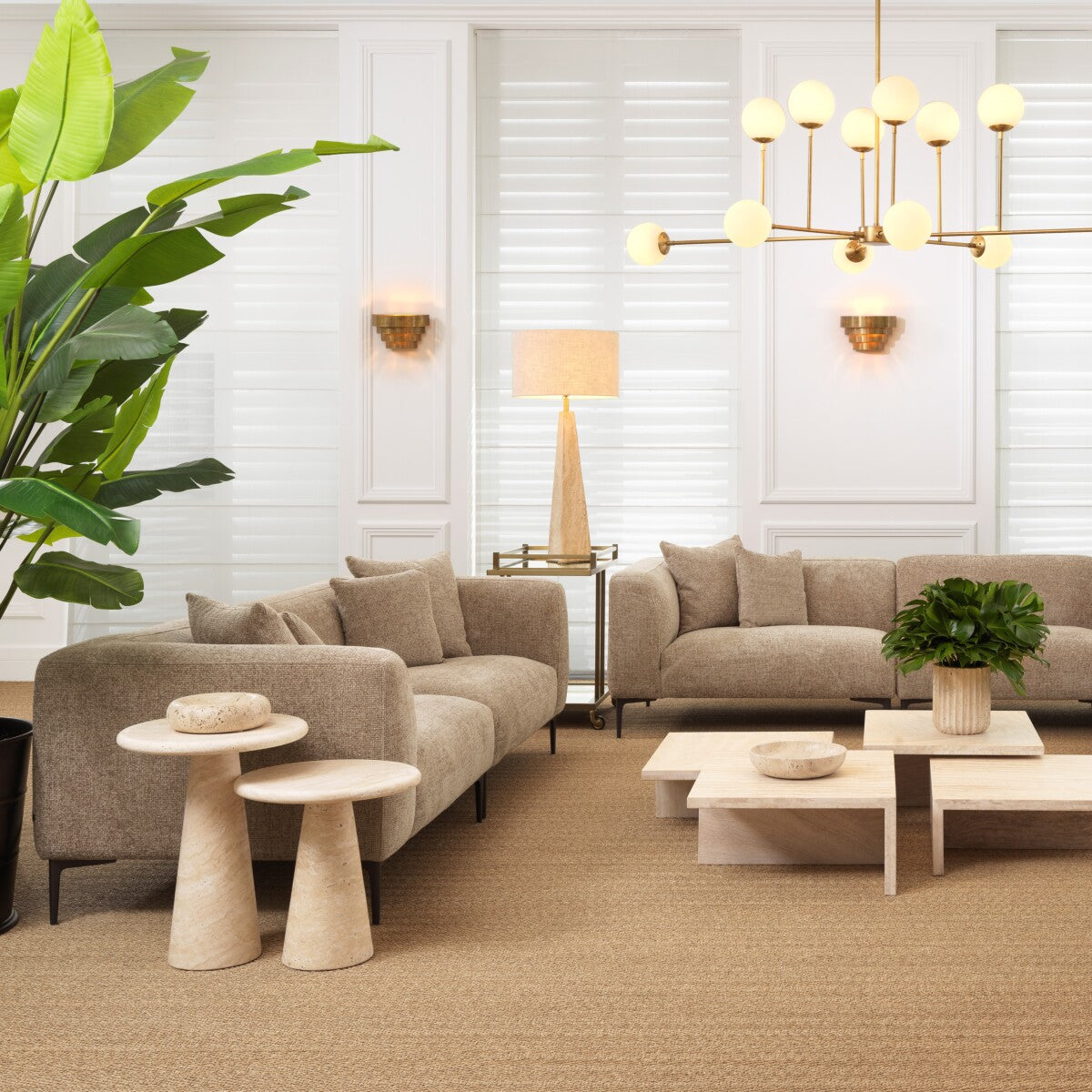 Table Lamp Eichholtz Benson Travertine