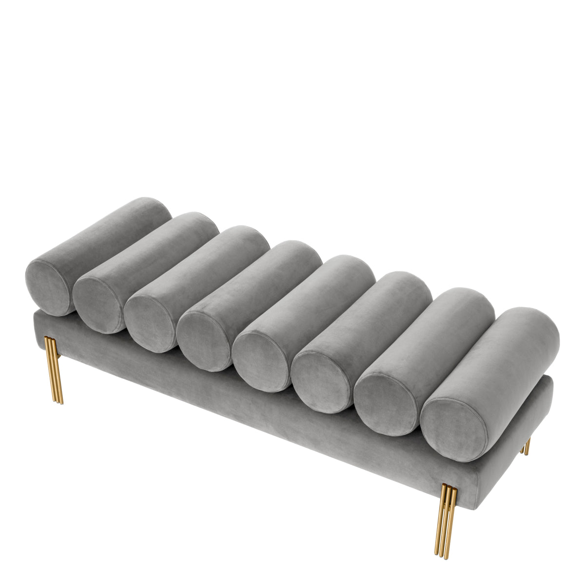 Bench Eichholtz Oxley light Grey lichtgrijze hocker