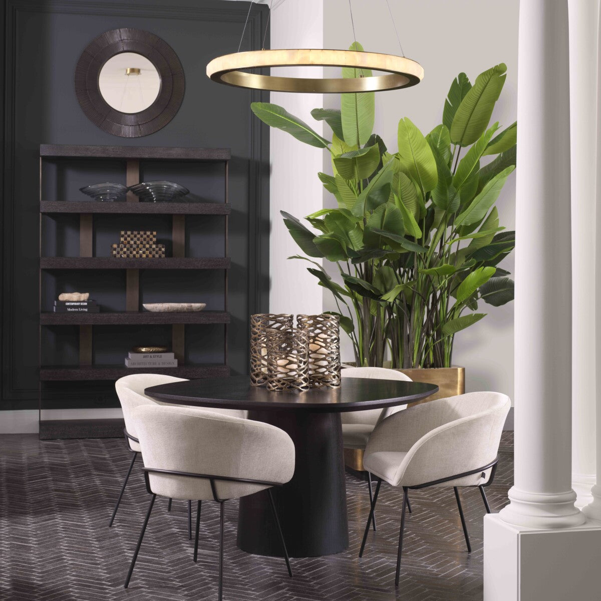 Chandelier Eichholtz Cabildo Antique brass finish
