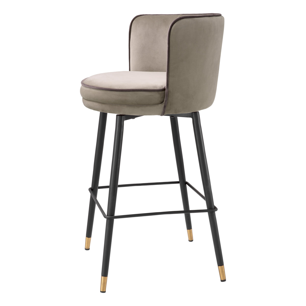 Counter stool Eichholtz Grenada greige velvet