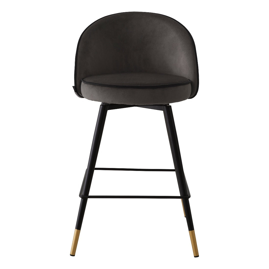 Counter stool Eichholtz Cooper dark grey velvet