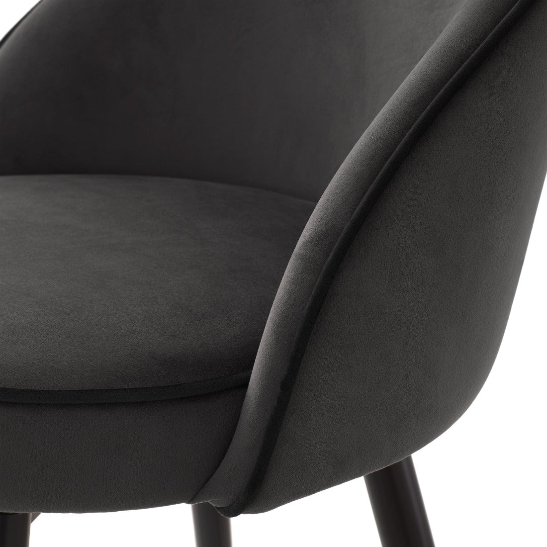 Counter stool Eichholtz Cooper dark grey velvet