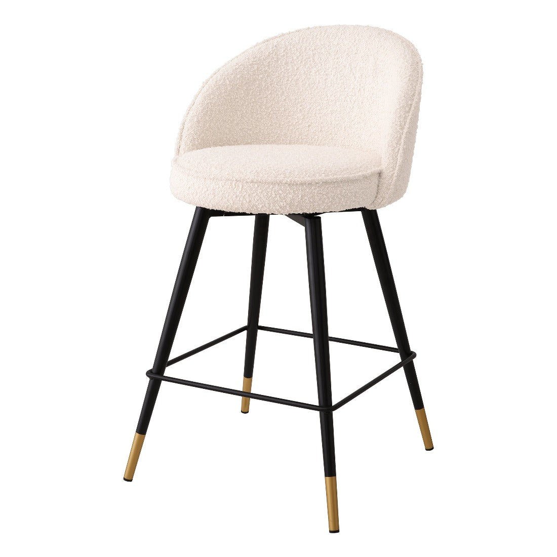 Counter stool Eichholtz Cooper bouclé cream