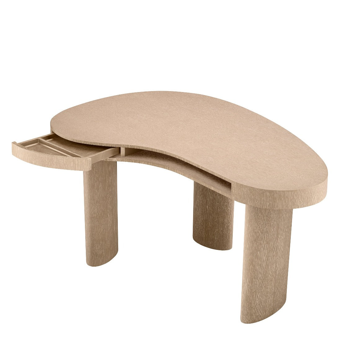 Desk Eichholtz Vence washed oak veneer bureau