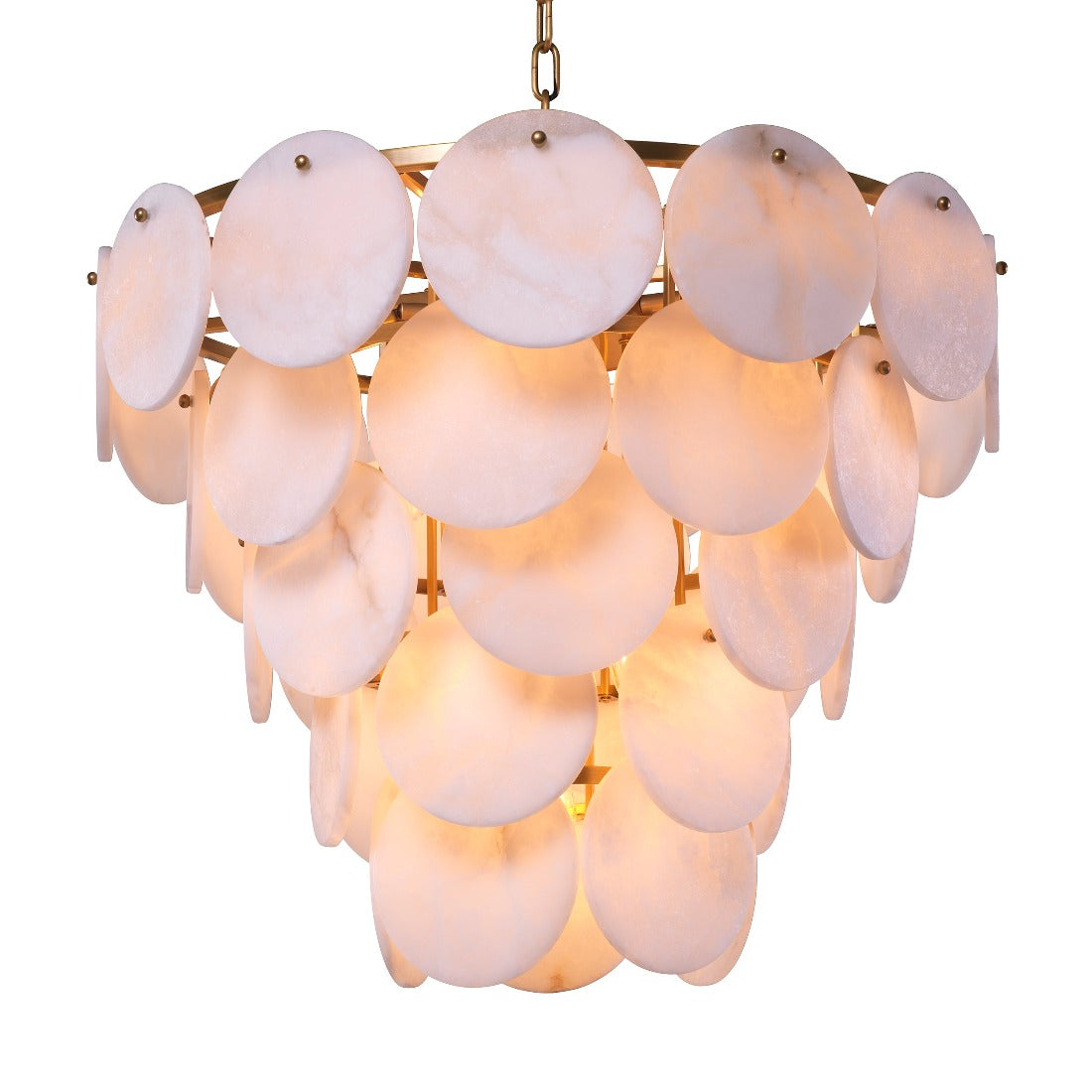 Chandelier Eichholtz Clementina Antique brass finish kandelaar kroonluchter