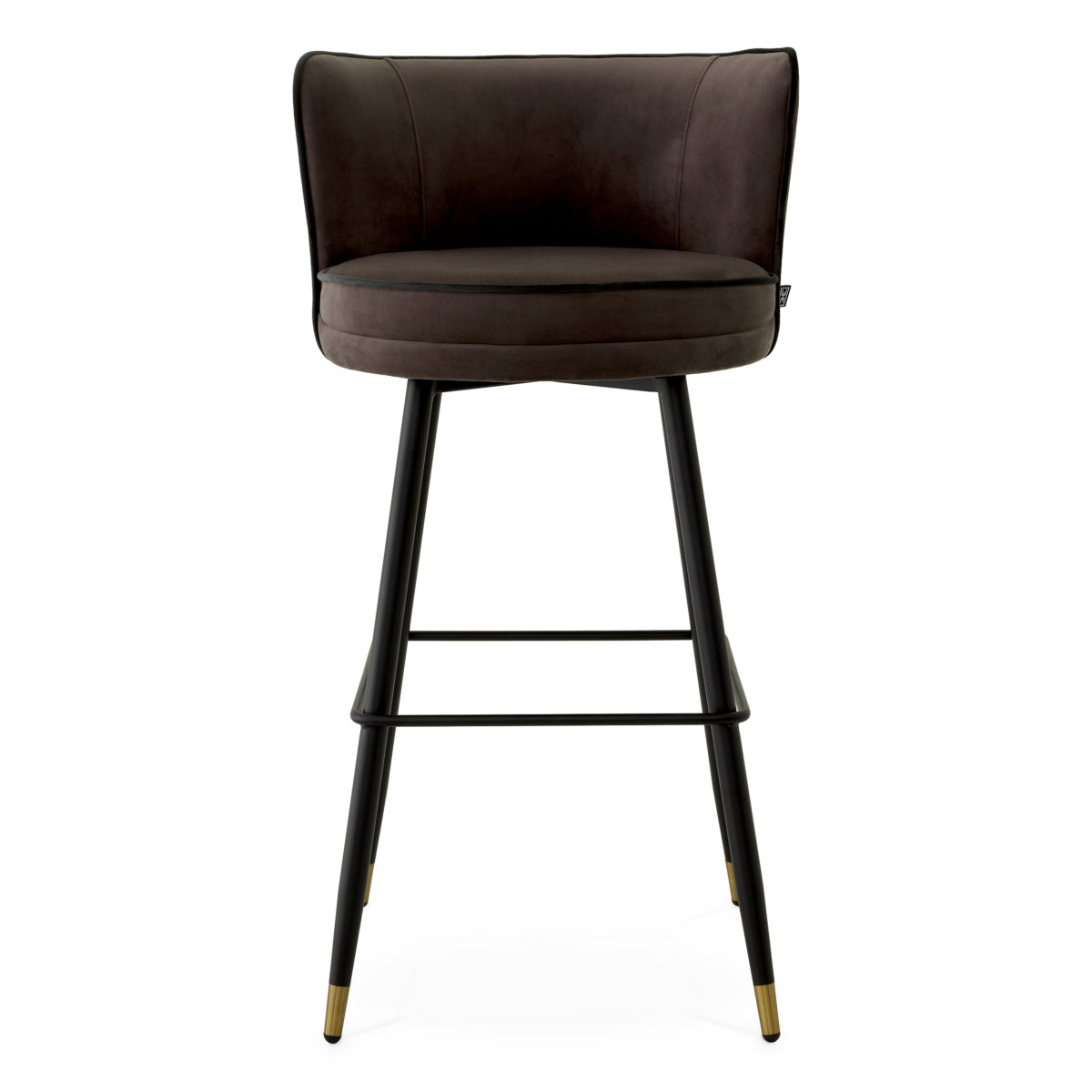 Bar stool Eichholtz Grenada grey velvet