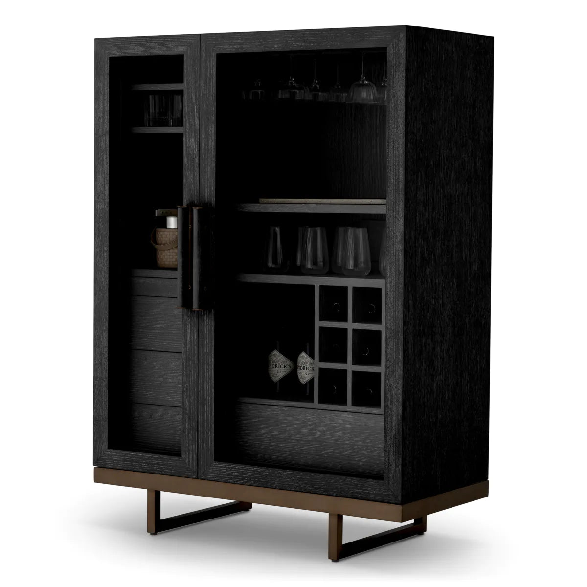 Eichholtz Connaugh black bar cabinet