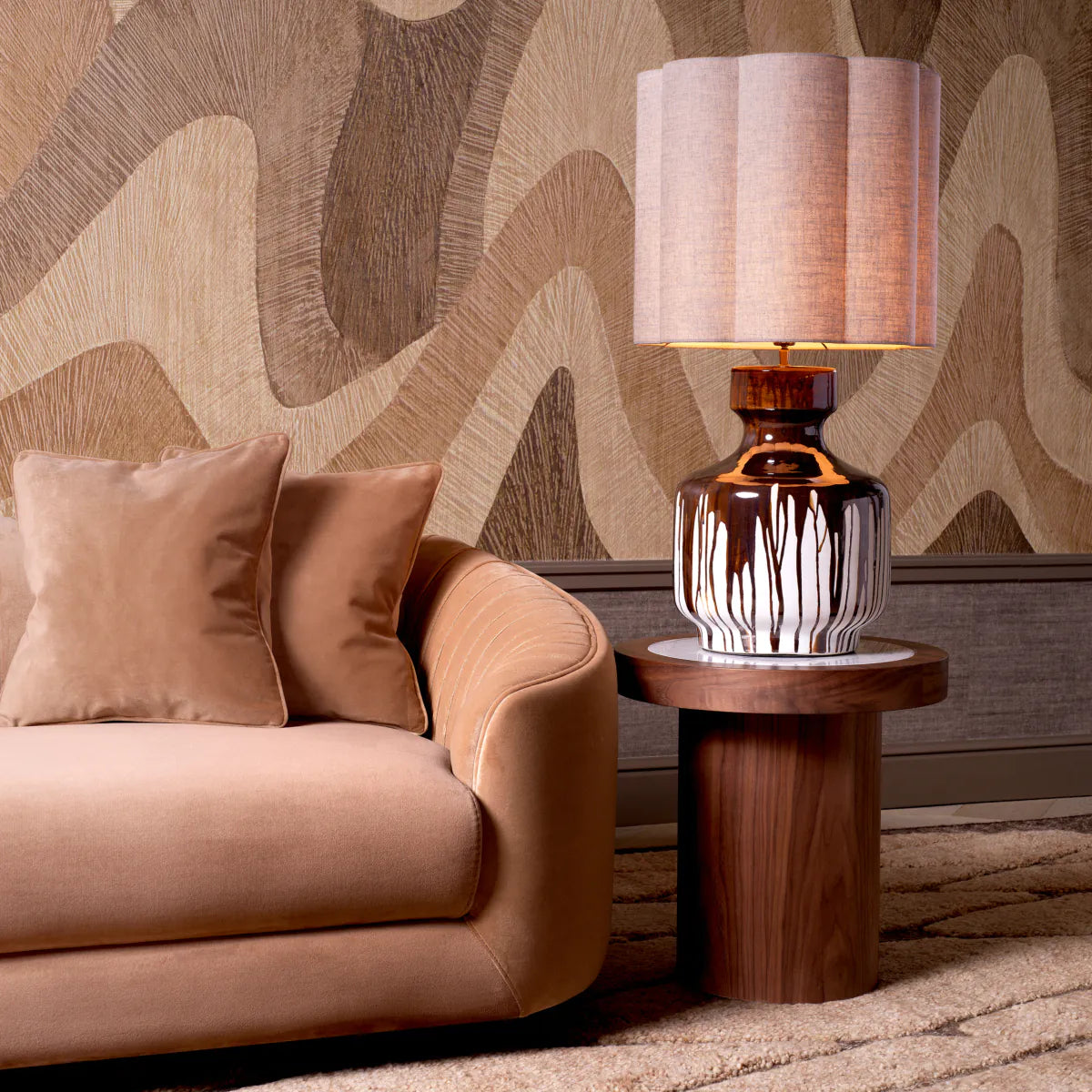 Eichholtz side table Presedio walnut