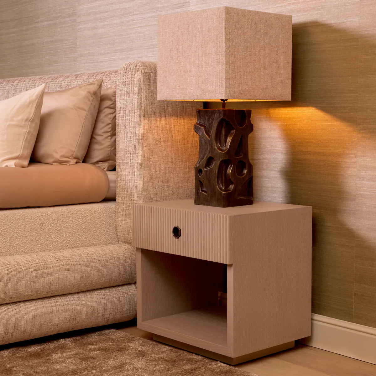 Eichholtz bedside table Dimitrios washed oak