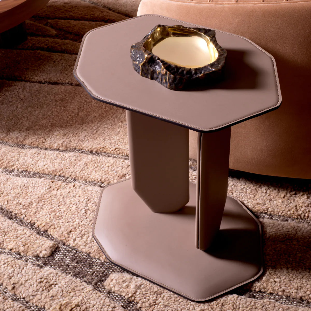 Eichholtz side table Maurizio brown