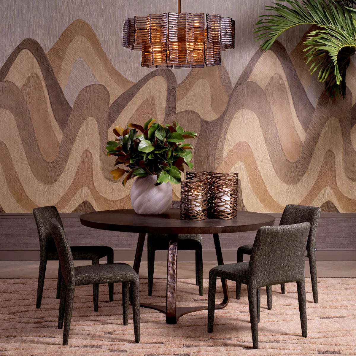 Eichholtz dining chair Leiza set of 2 brown