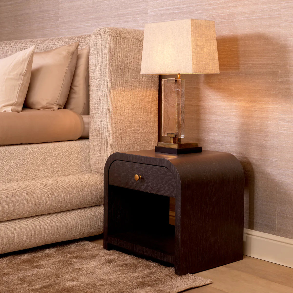 Eichholtz bedside table Rhodes black