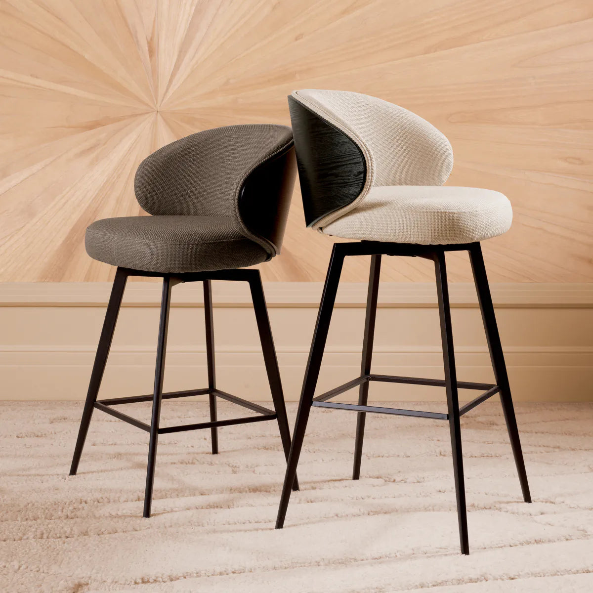 Eichholtz bar stool Camerota grey