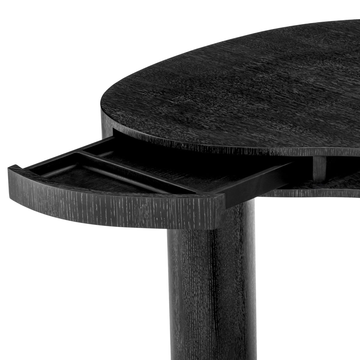 Desk Eichholtz Vence charcoal oak veneer bureau