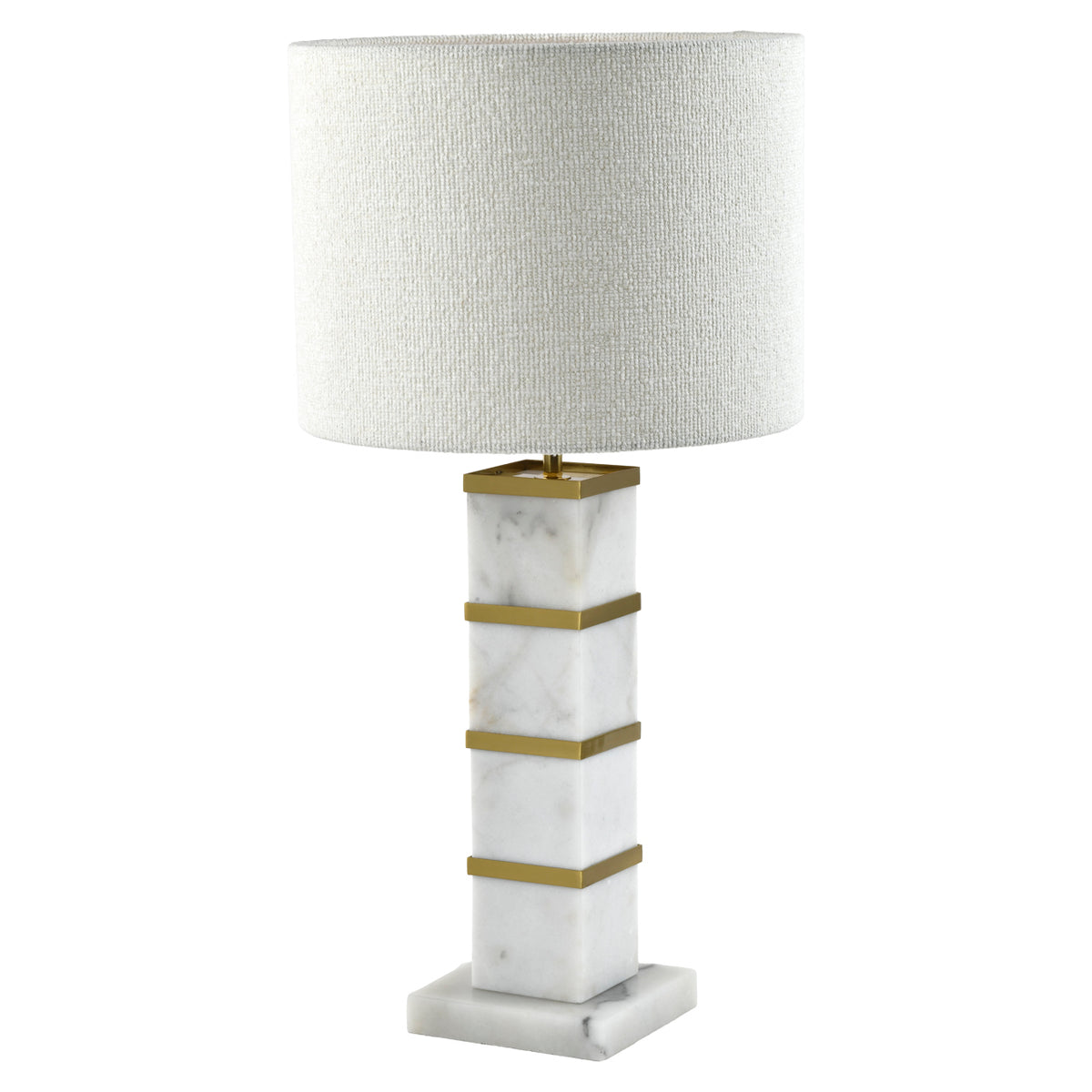 Celinae white table lamp including lampshade