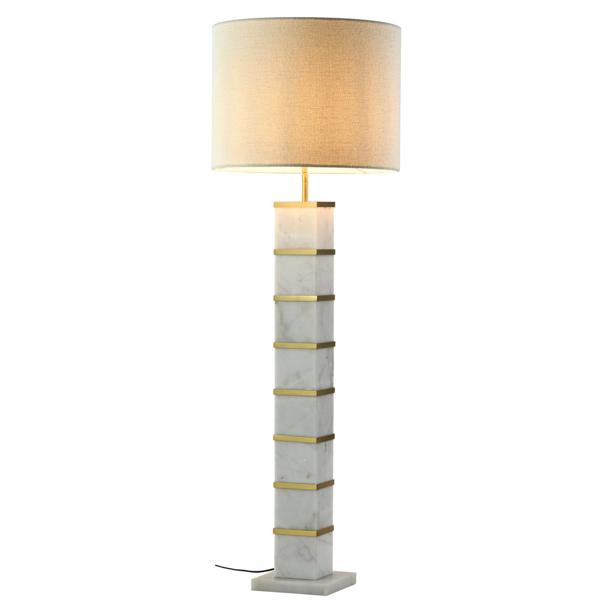 Lampadaire Celinae blanc avec abat-jour