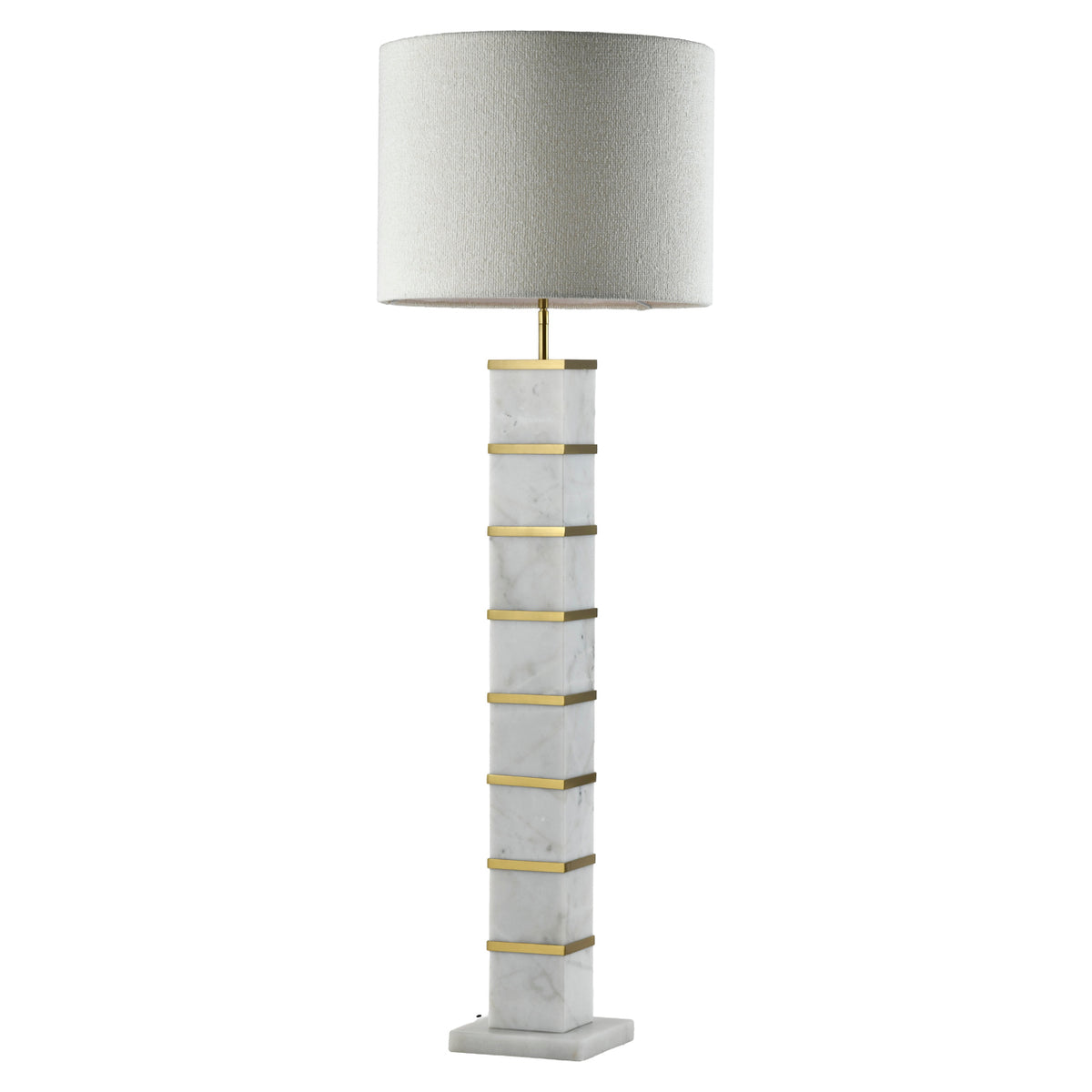 Lampadaire Celinae blanc avec abat-jour
