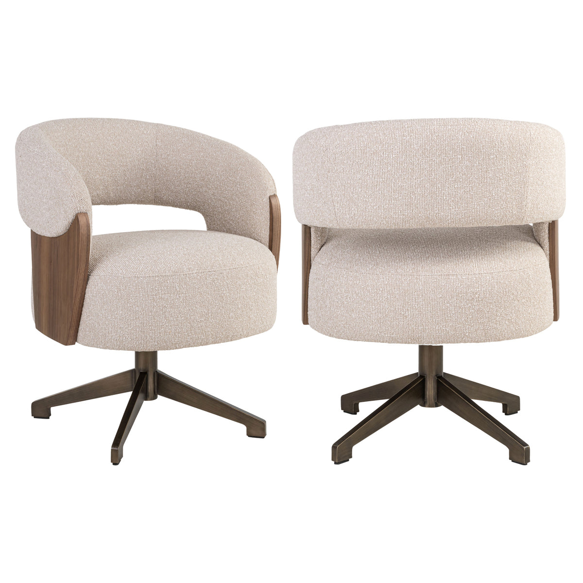 Eetkamerstoel Pollux lodge desert walnut - swivel