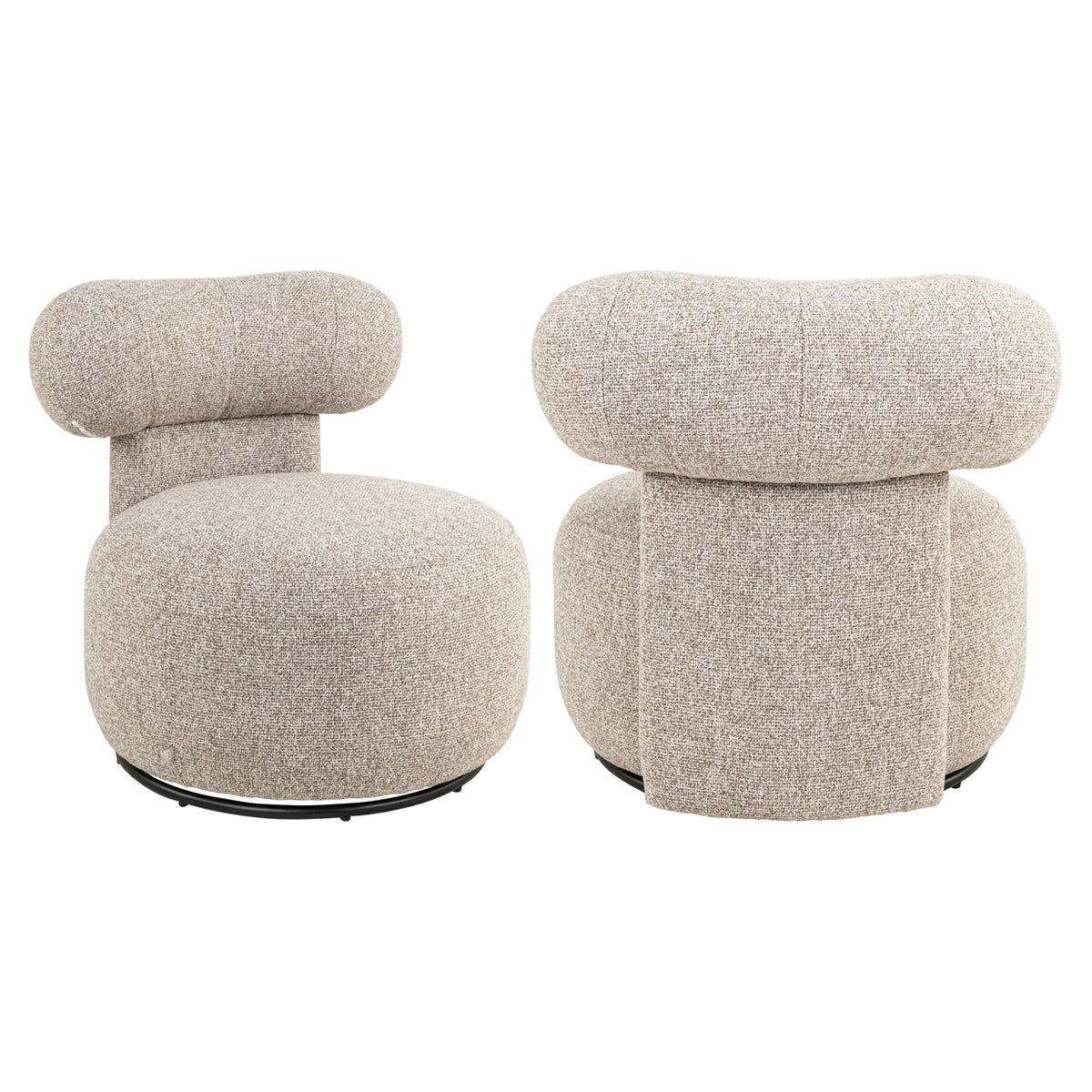 Fauteuil lounge Kaya cayenne brown pivotant