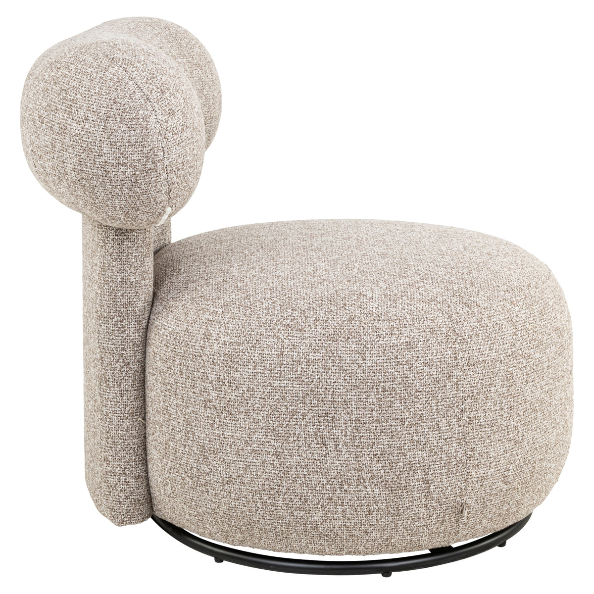 Fauteuil lounge Kaya cayenne brown pivotant