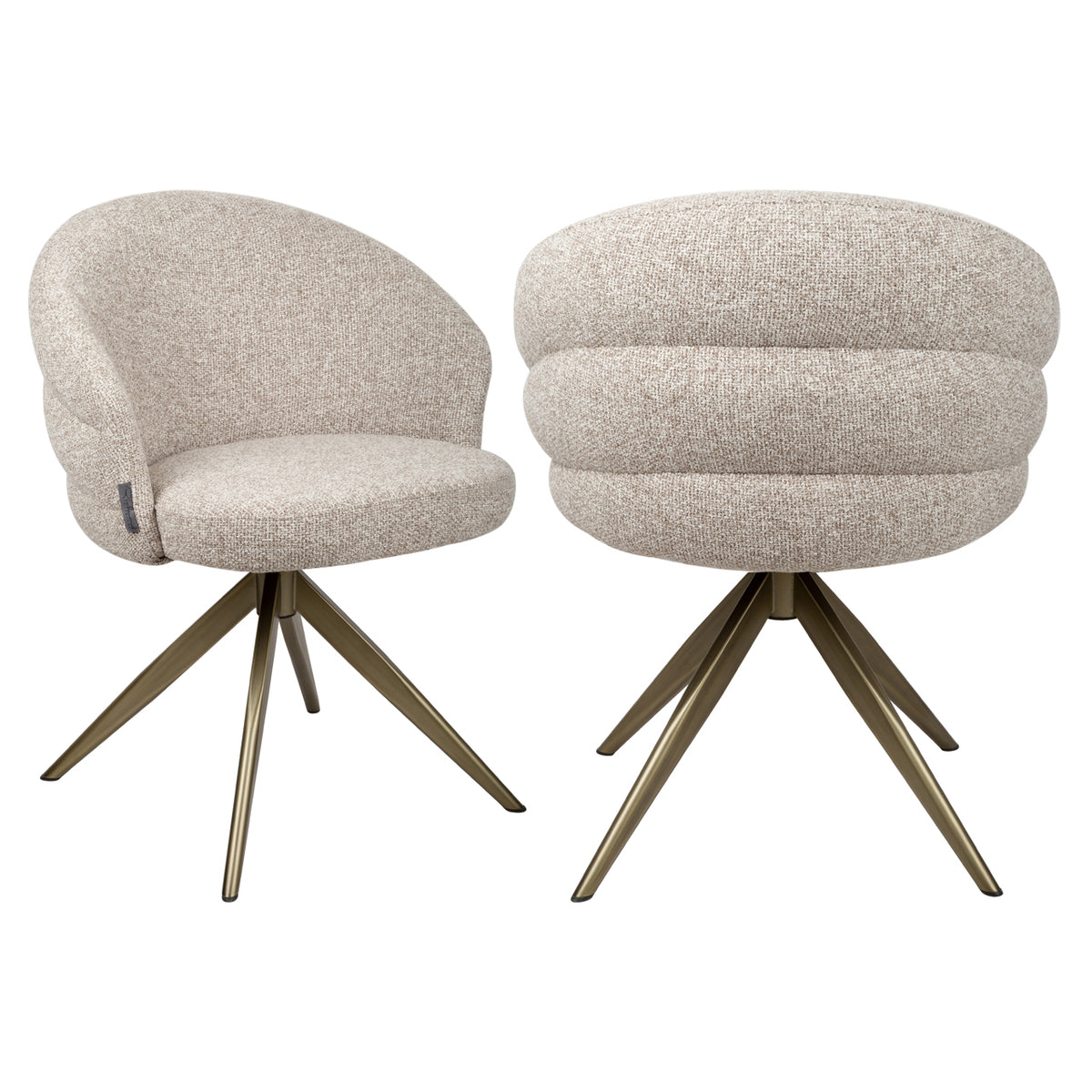 Eetkamerstoel Zendaya cayenne brown swivel fire retardant