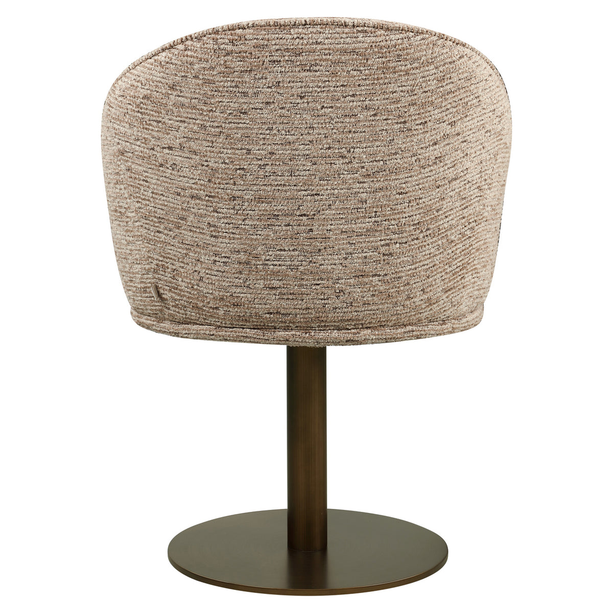 Beverly mocca linear swivel dining chair