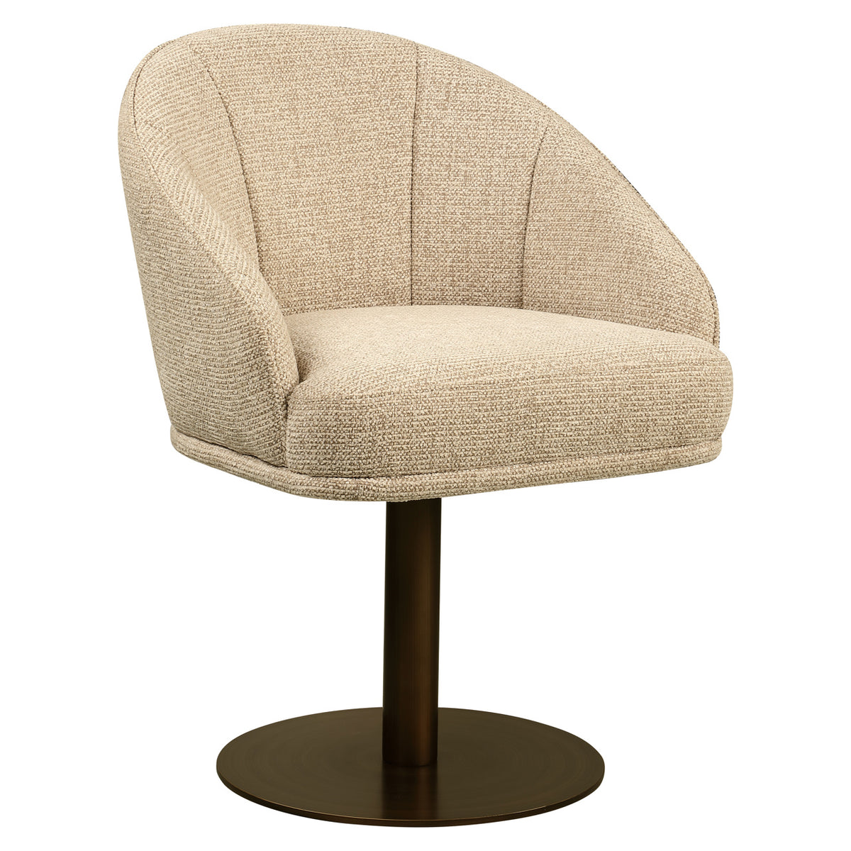 Beverly natural fancy swivel dining chair