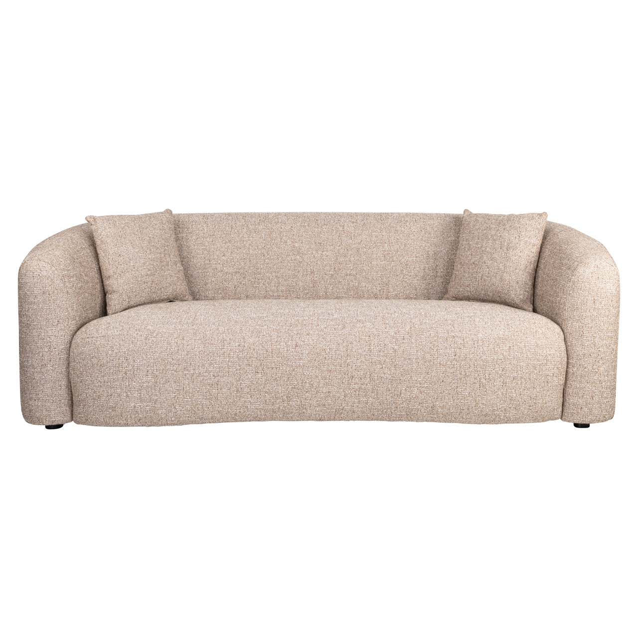 Luxandra-Sofa, sandfarbener Tweed, schwer entflammbar