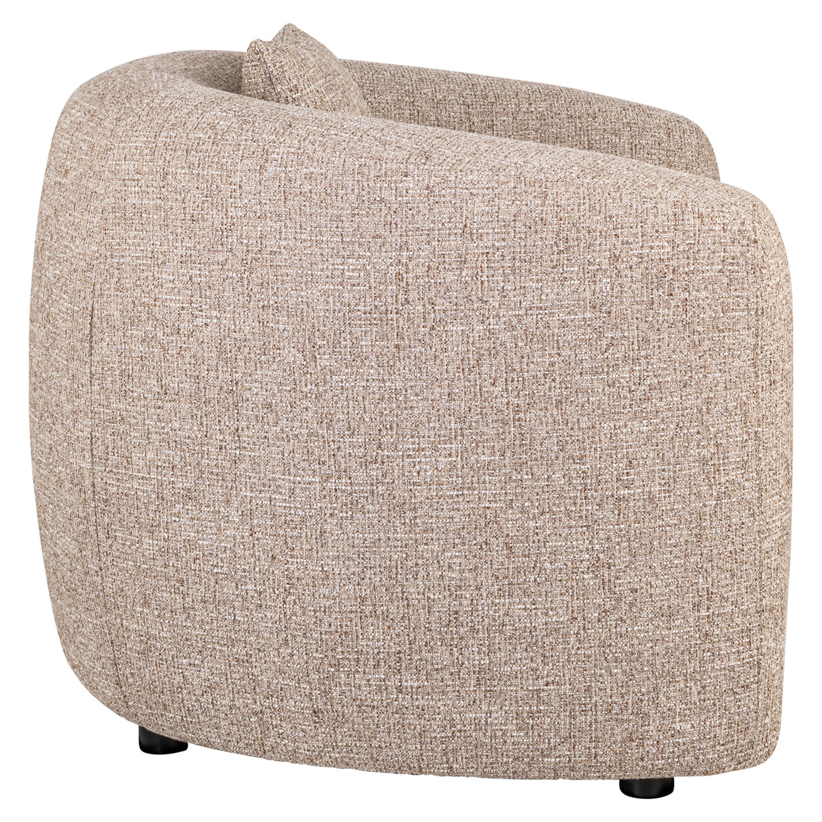 Fauteuil lounge Luxandra sand tweed ignifugé