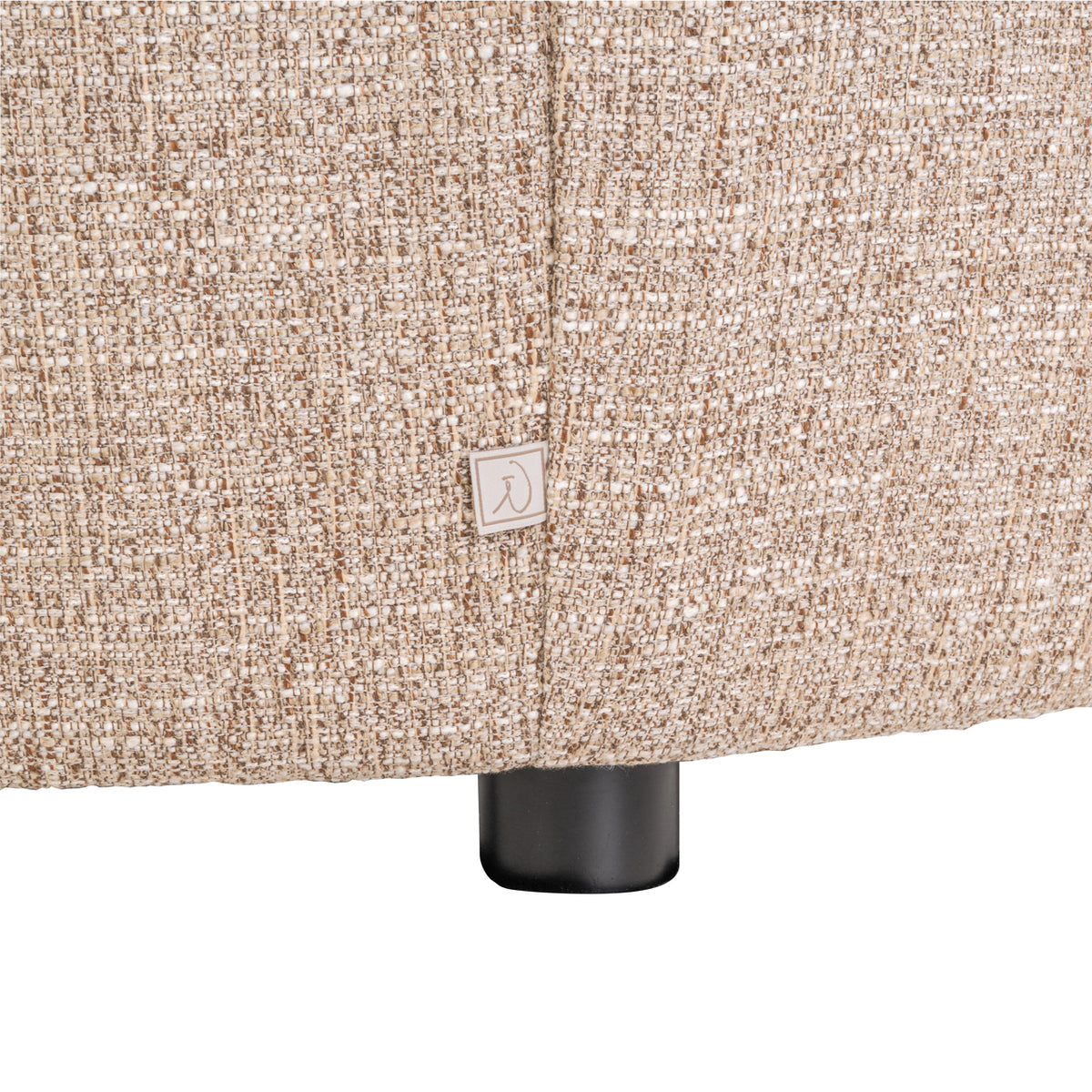 Fauteuil lounge Luxandra sand tweed ignifugé