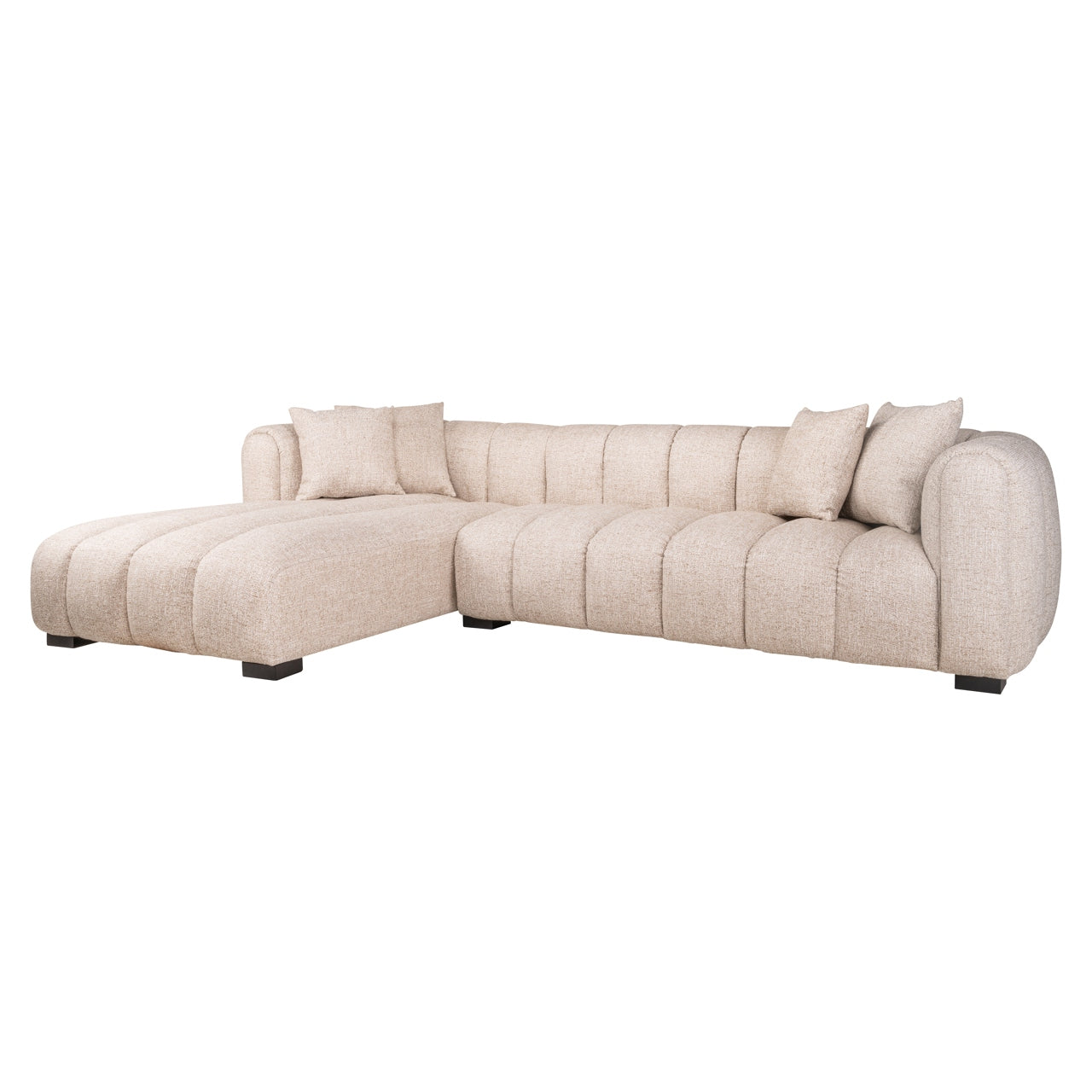 Bank Novaro, cremefarbener Tweed, Lounge links, feuerhemmend