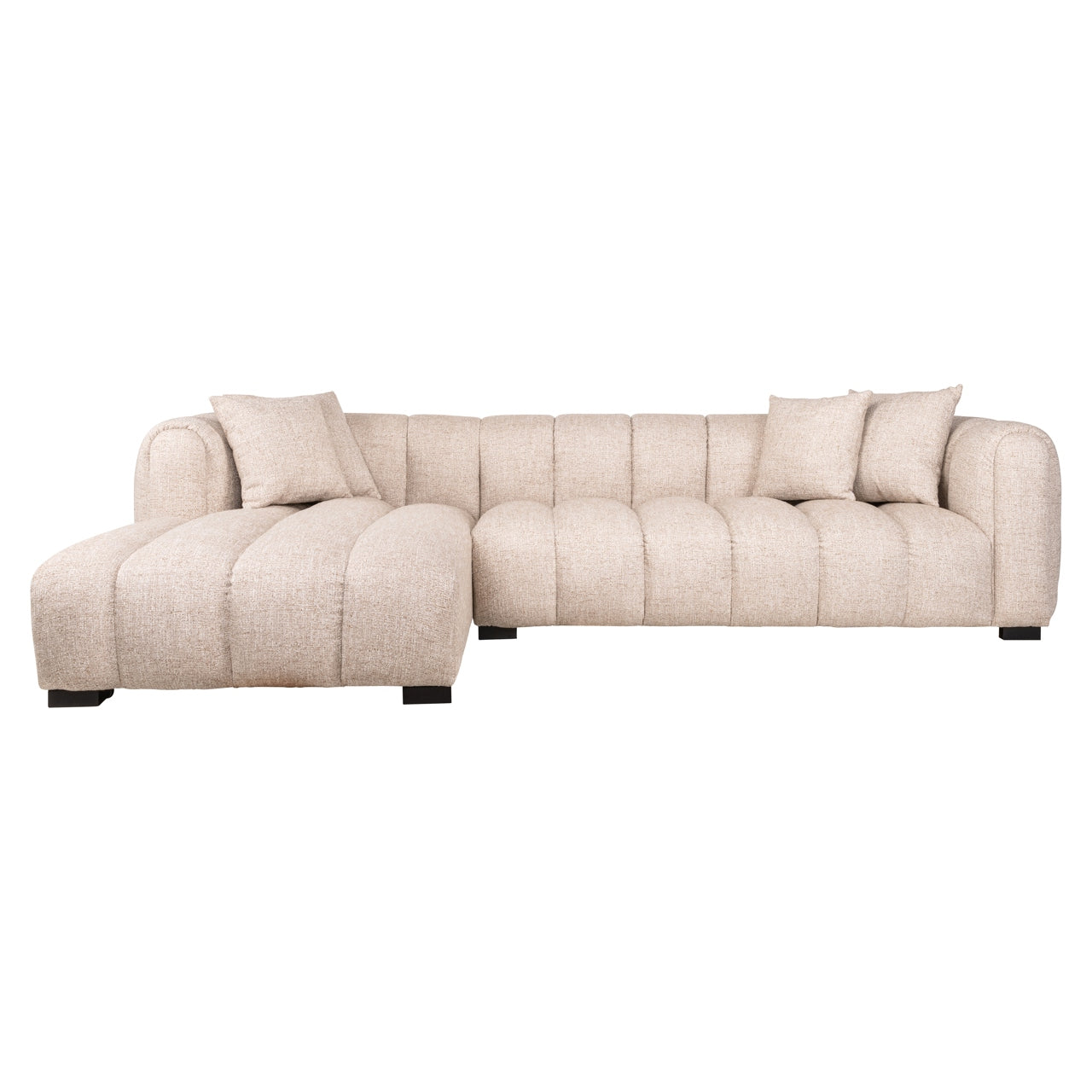 Bank Novaro, cremefarbener Tweed, Lounge links, feuerhemmend
