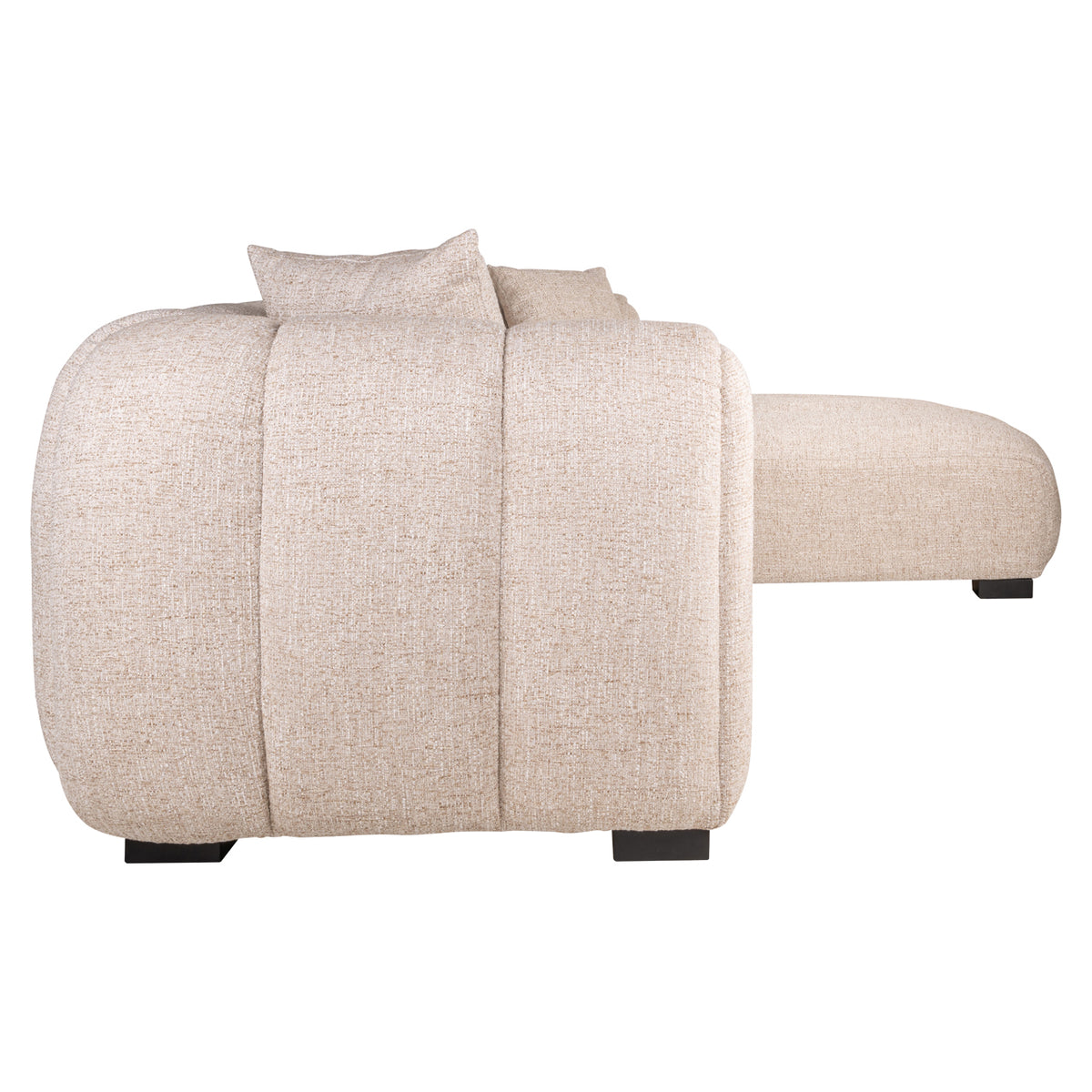 Sofa Novaro cream tweed lounge right fire retardant