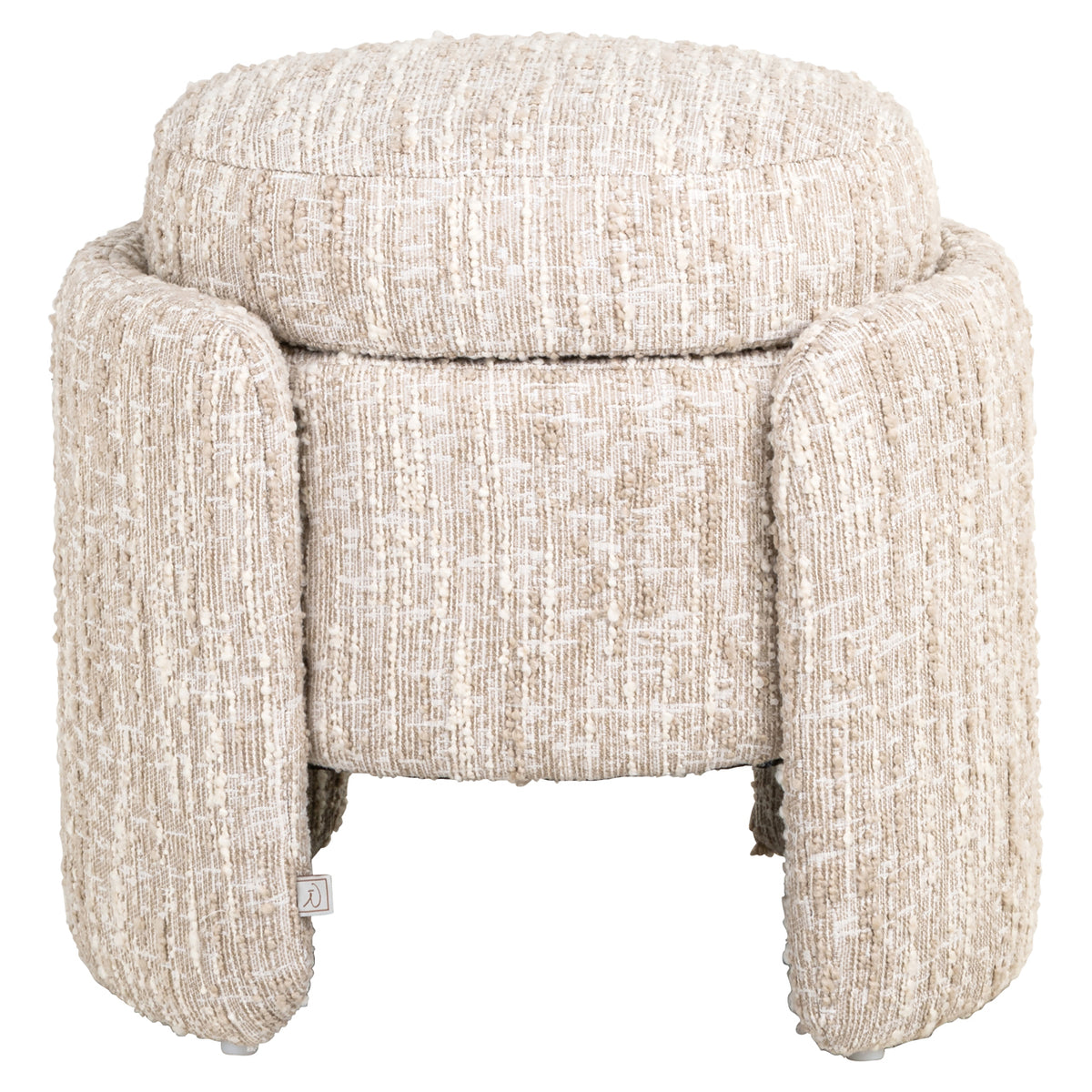 Pouf & footstool Cupid beige angora with storage