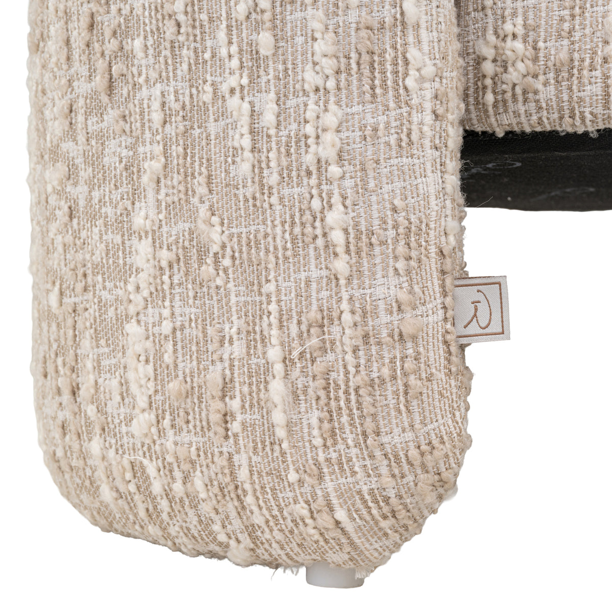 Pouf & repose-pieds Cupid beige angora avec rangement