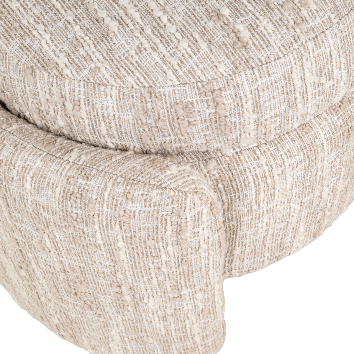 Pouf & repose-pieds Cupid beige angora avec rangement