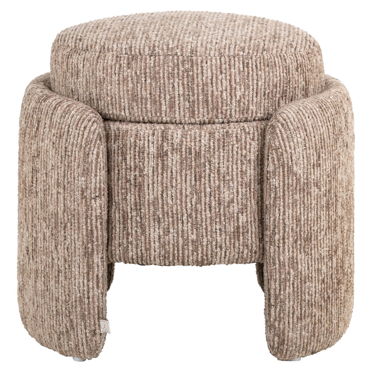 Cupid mocca linear pouf & footstool with storage