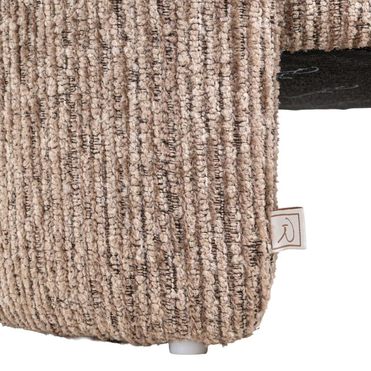 Cupid mocca linear pouf & footstool with storage