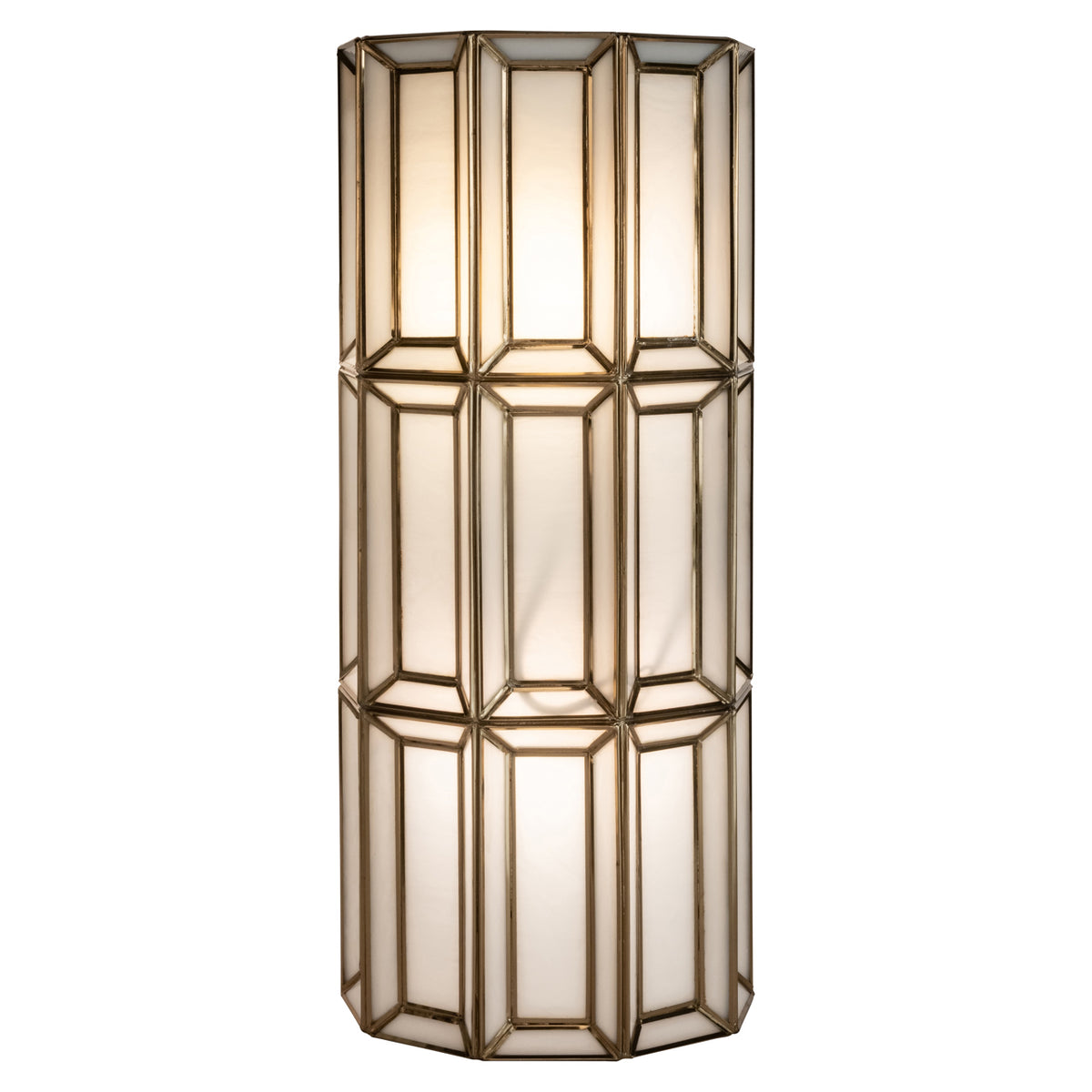 Wall lamp Opal antique brass